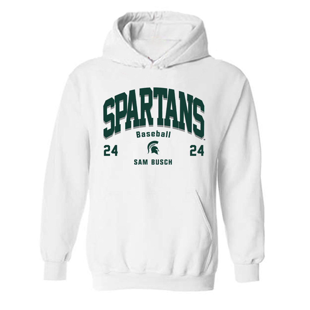 Michigan State - NCAA Baseball : Sam Busch - Hooded Sweatshirt Classic Fashion Shersey