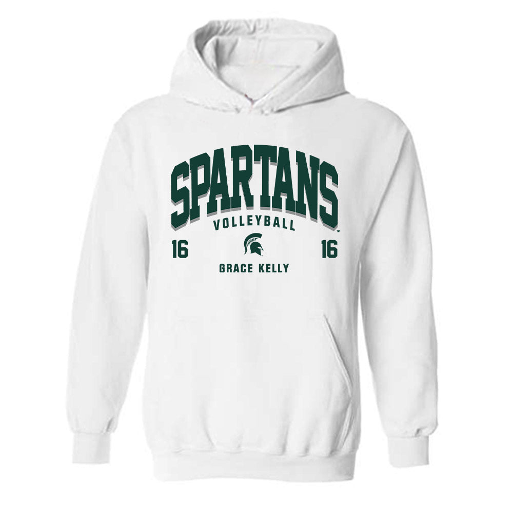 Michigan State - NCAA Women's Volleyball : Grace Kelly - Classic Fashion Shersey Hooded Sweatshirt