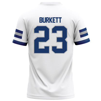 Drake - NCAA Football : Triston Burkett - White Jersey