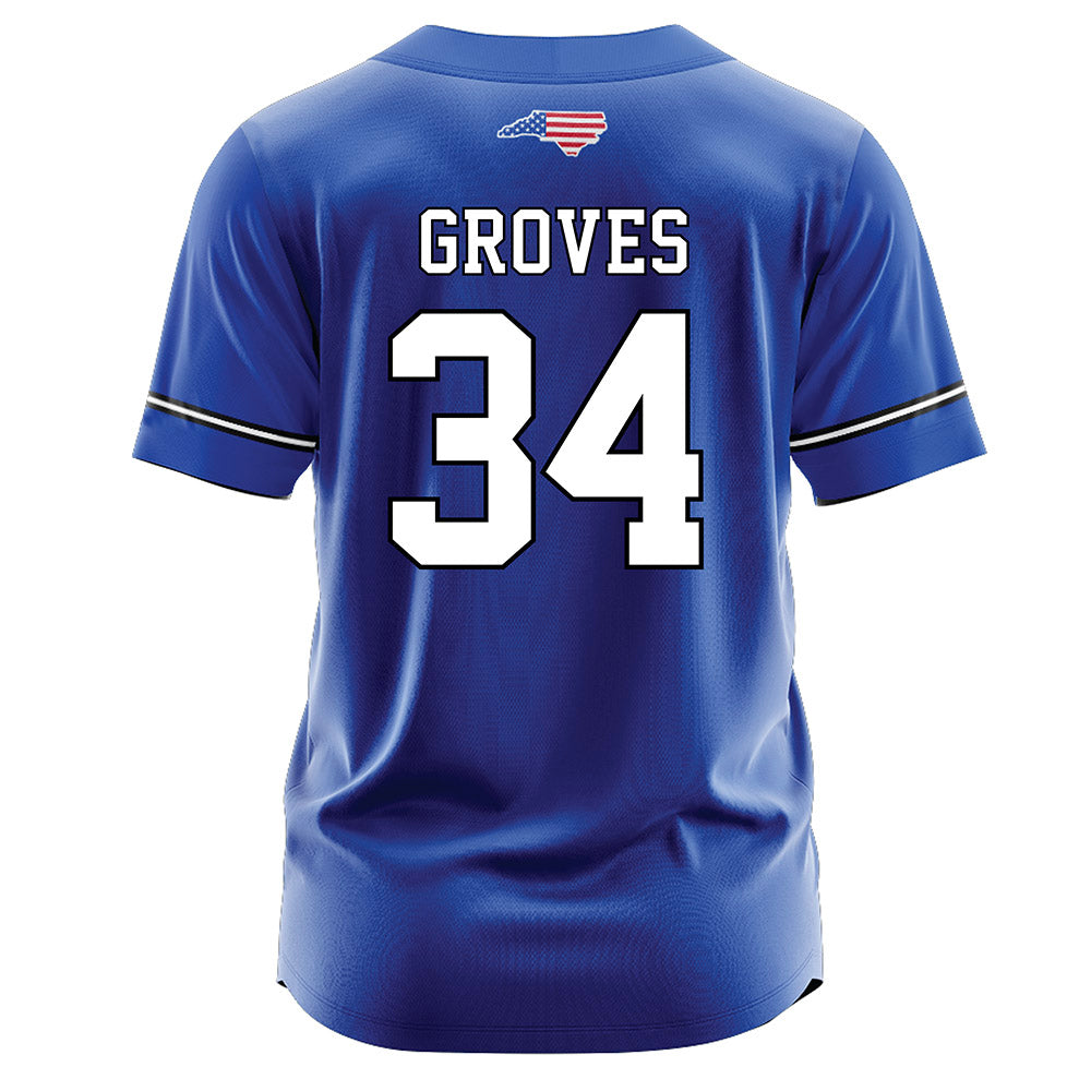 UNC Asheville - NCAA Baseball : Michael Groves - Royal Baseball Jersey