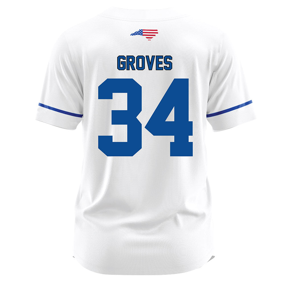 UNC Asheville - NCAA Baseball : Michael Groves - White Baseball Jersey