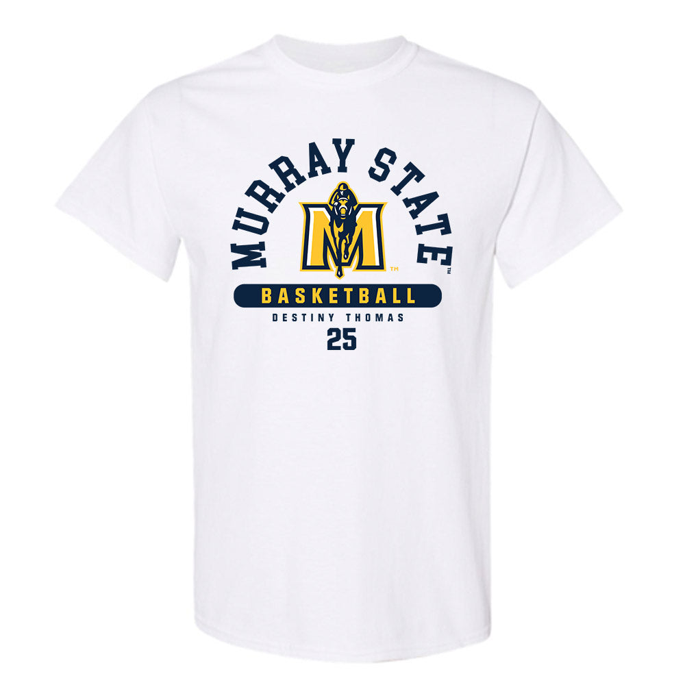 Murray State - NCAA Women's Basketball : Destiny Thomas - White Classic Fashion Short Sleeve T-Shirt