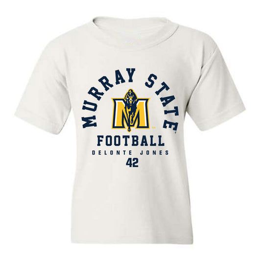 Murray State - NCAA Football : Delonte Jones - White Classic Fashion Youth T-Shirt