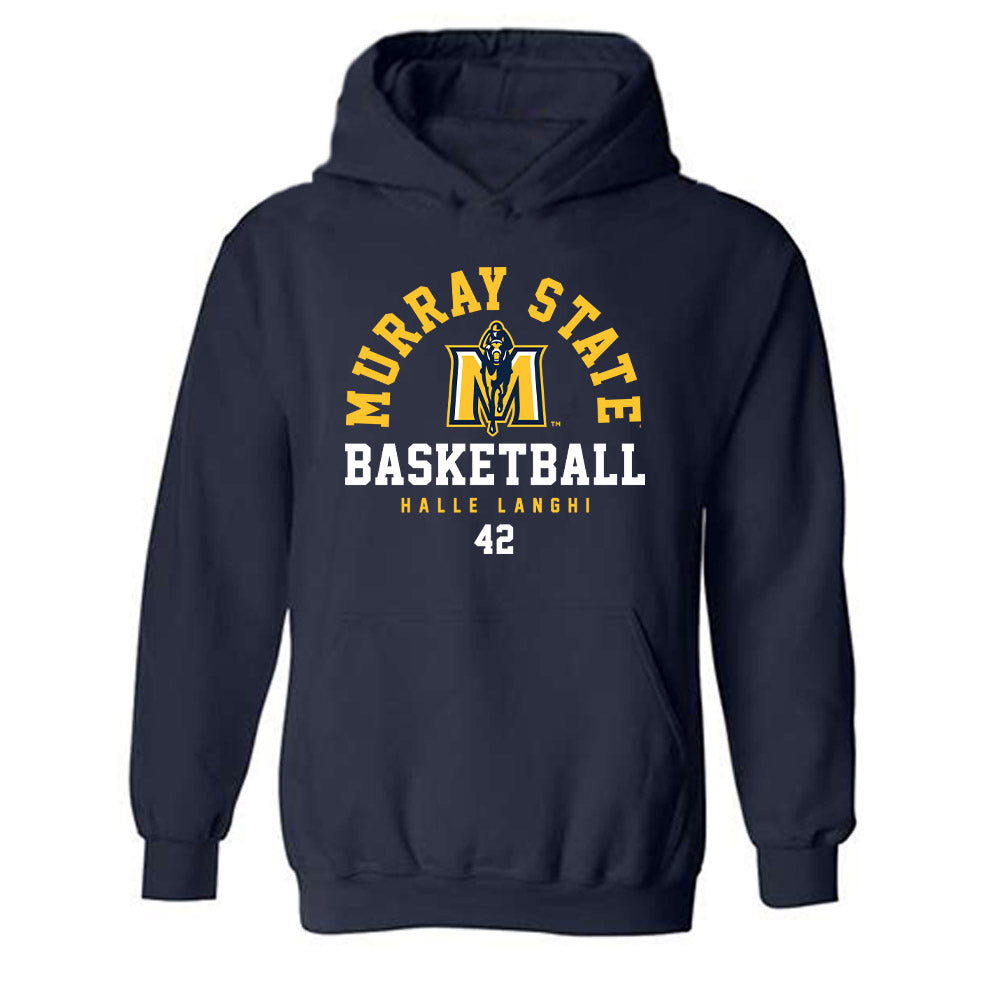 Murray State - NCAA Women's Basketball : Halle Langhi - Navy Classic Fashion Hooded Sweatshirt