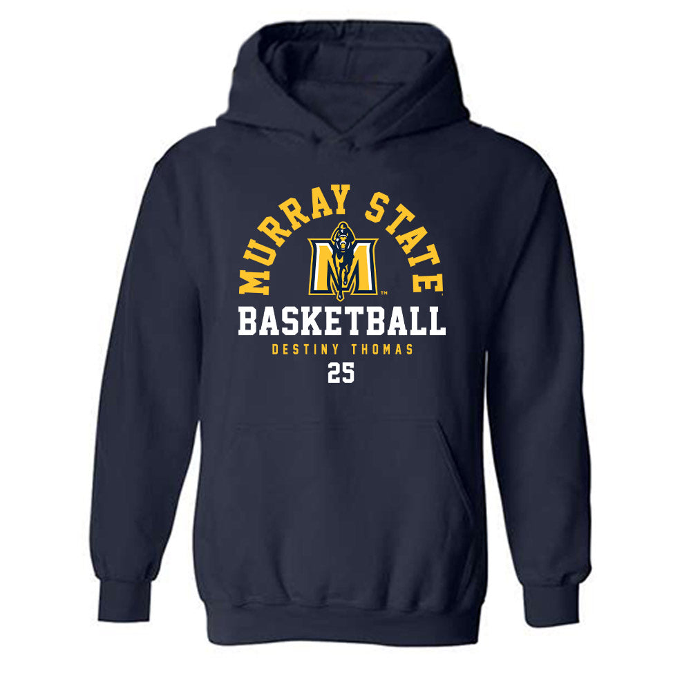 Murray State - NCAA Women's Basketball : Destiny Thomas - Navy Classic Fashion Hooded Sweatshirt