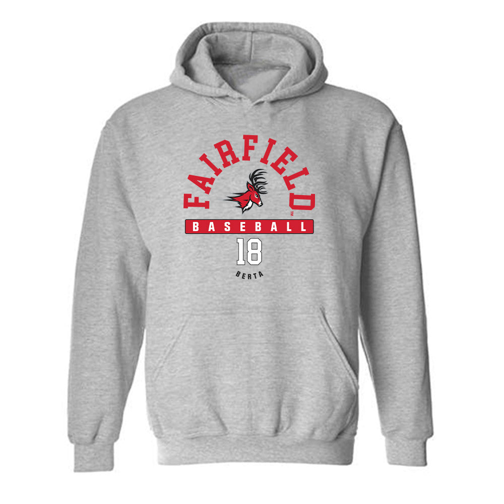 Fairfield - NCAA Baseball : Evan Berta - Hooded Sweatshirt Classic Fashion Shersey