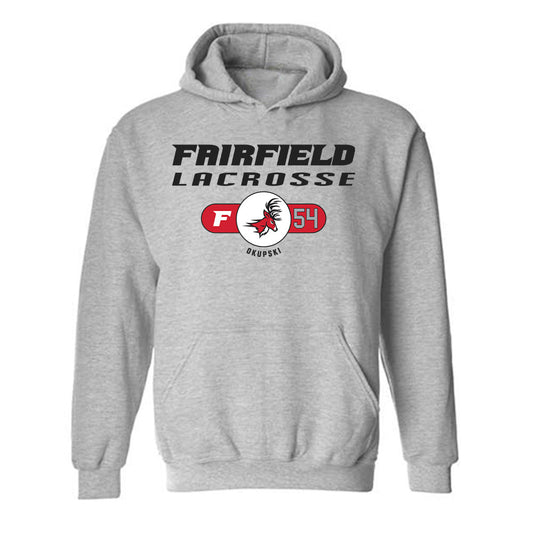 Fairfield - NCAA Men's Lacrosse : Luke Okupski - Hooded Sweatshirt Classic Fashion Shersey