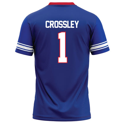 SMU - NCAA Football : Brandon Crossley - Blue Jersey