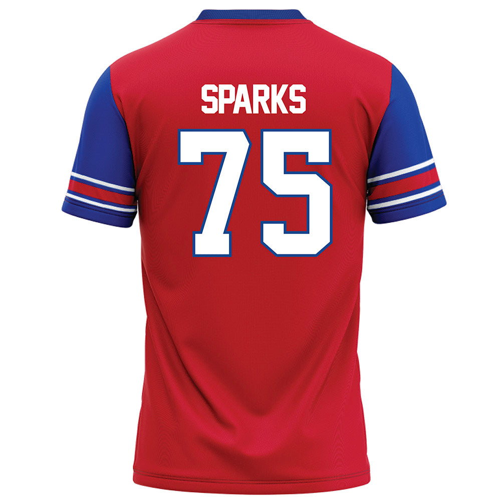 SMU - NCAA Football : Ben Sparks - Red Jersey