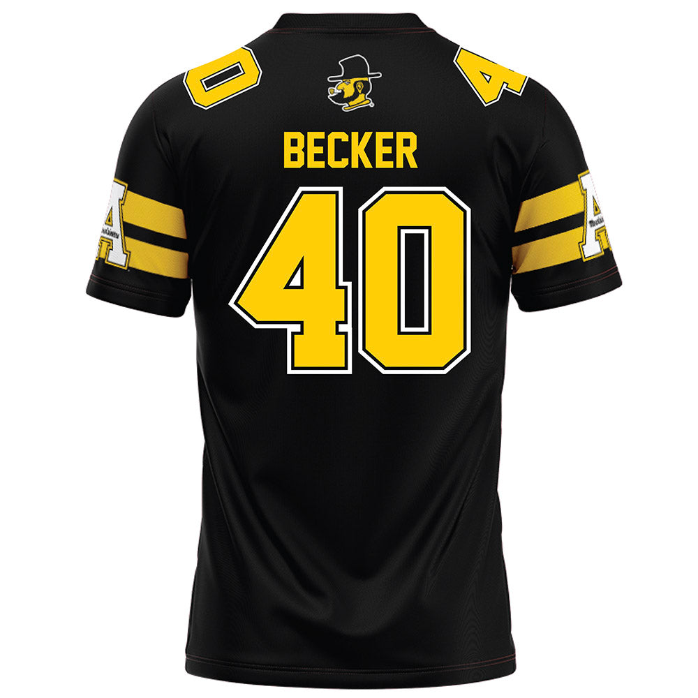 App State - NCAA Football : Cole Becker - Black Jersey