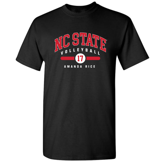 NC State - NCAA Women's Volleyball : Amanda Rice - Black Classic Fashion Shersey Short Sleeve T-Shirt