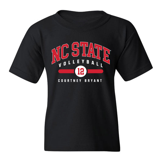 NC State - NCAA Women's Volleyball : Courtney Bryant - Black Classic Fashion Shersey Youth T-Shirt