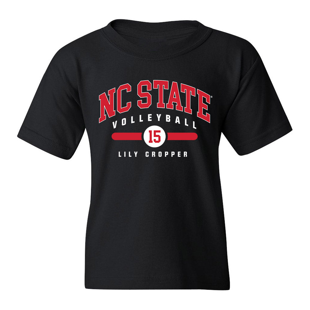 NC State - NCAA Women's Volleyball : Lily Cropper - Black Classic Fashion Shersey Youth T-Shirt