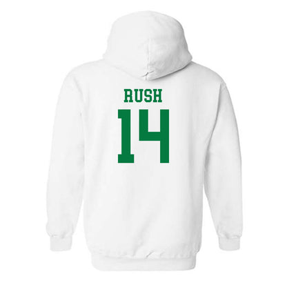 North Texas - NCAA Women's Volleyball : Treyaunna Rush - White Classic Shersey Hooded Sweatshirt