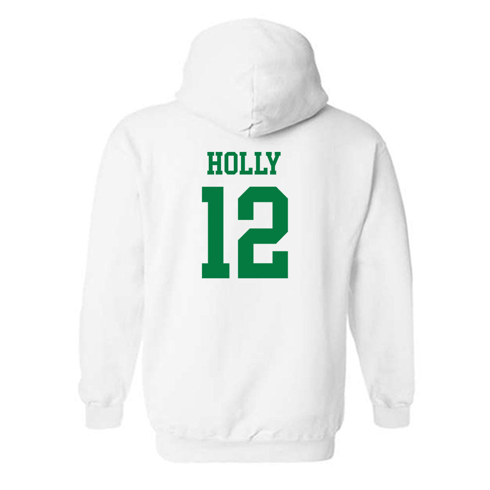 North Texas - NCAA Women's Volleyball : Sh'Diamond Holly - White Classic Shersey Hooded Sweatshirt