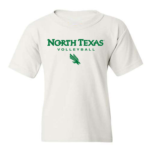 North Texas - NCAA Women's Volleyball : Madisyn Jones - White Classic Shersey Youth T-Shirt