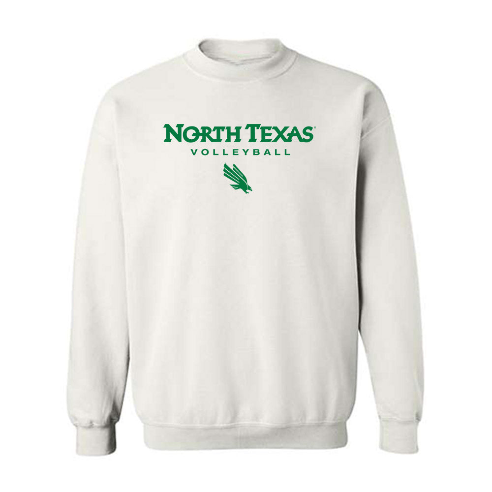 North Texas - NCAA Women's Volleyball : Sh'Diamond Holly - White Classic Shersey Sweatshirt