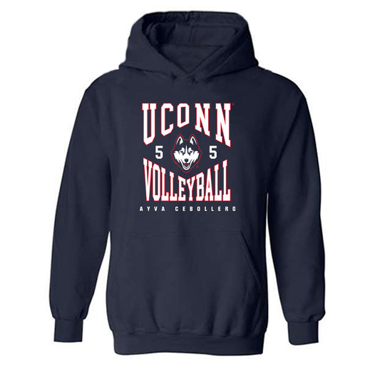 UConn - NCAA Women's Volleyball : Ayva Cebollero - Hooded Sweatshirt Classic Fashion Shersey