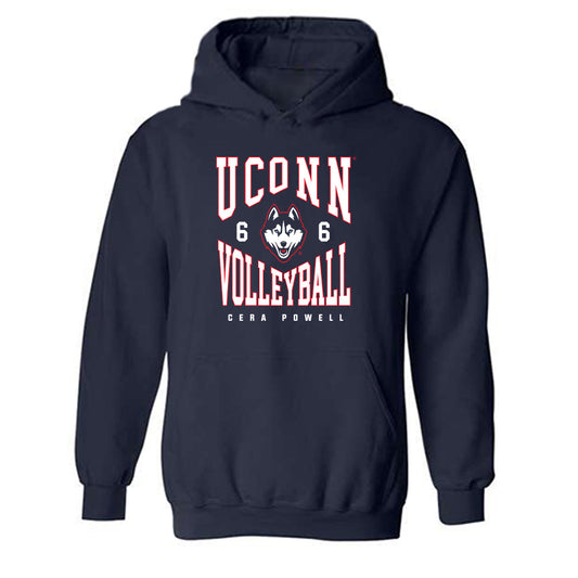 UConn - NCAA Women's Volleyball : Cera Powell - Hooded Sweatshirt Classic Fashion Shersey