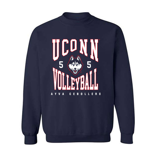 UConn - NCAA Women's Volleyball : Ayva Cebollero - Crewneck Sweatshirt Classic Fashion Shersey
