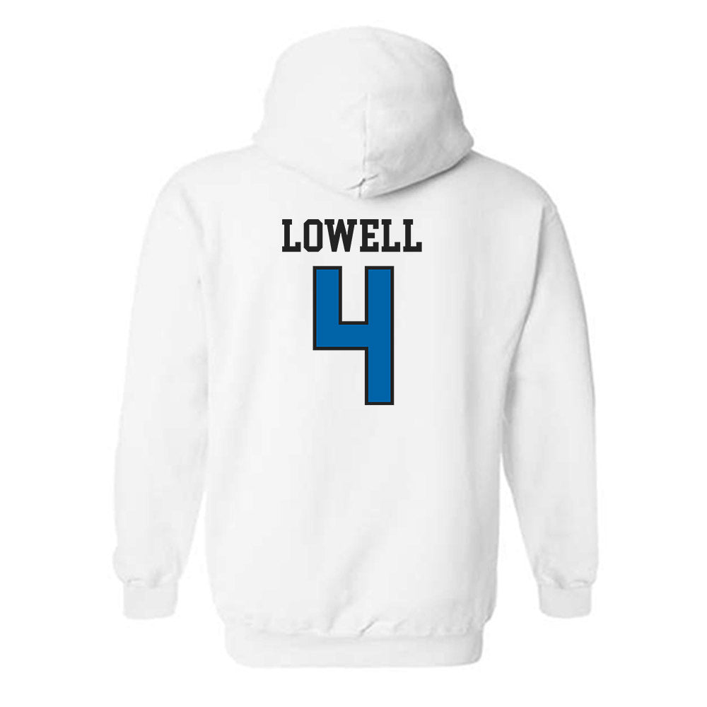 MTSU - NCAA Women's Volleyball : Marie Lowell - White Classic Shersey Hooded Sweatshirt