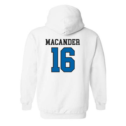 MTSU - NCAA Women's Volleyball : Caroline Macander - White Classic Shersey Hooded Sweatshirt