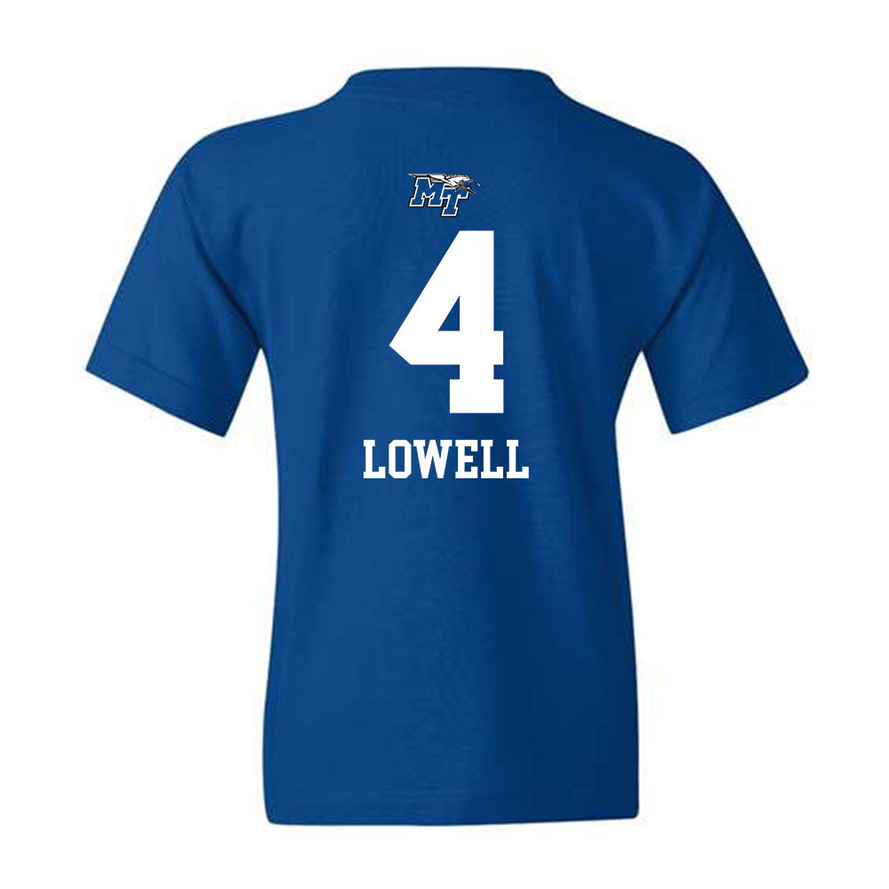 MTSU - NCAA Women's Volleyball : Marie Lowell - Royal Replica Shersey Youth T-Shirt