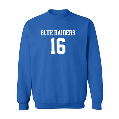 MTSU - NCAA Women's Volleyball : Caroline Macander - Royal Replica Shersey Sweatshirt