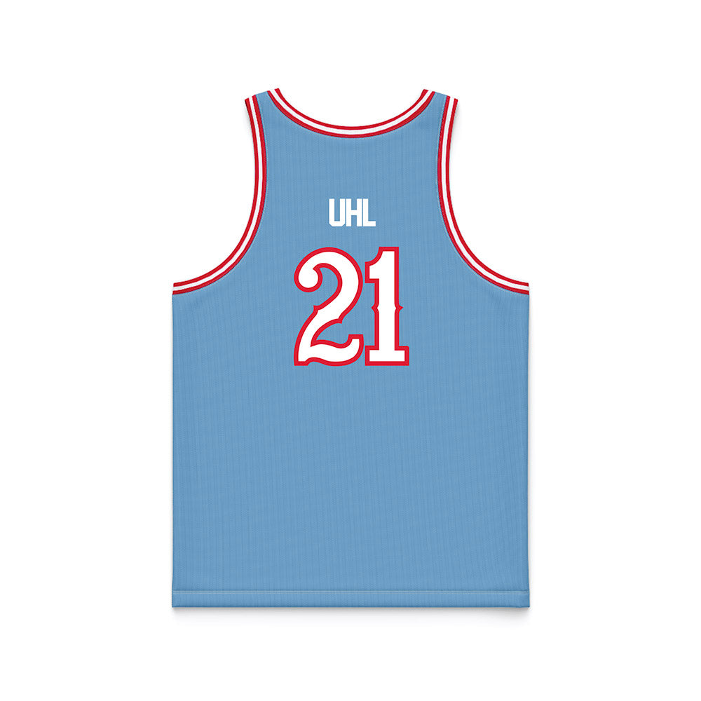 Dayton - NCAA Men's Basketball : Brady Uhl - Chapel Blue Basketball Jersey