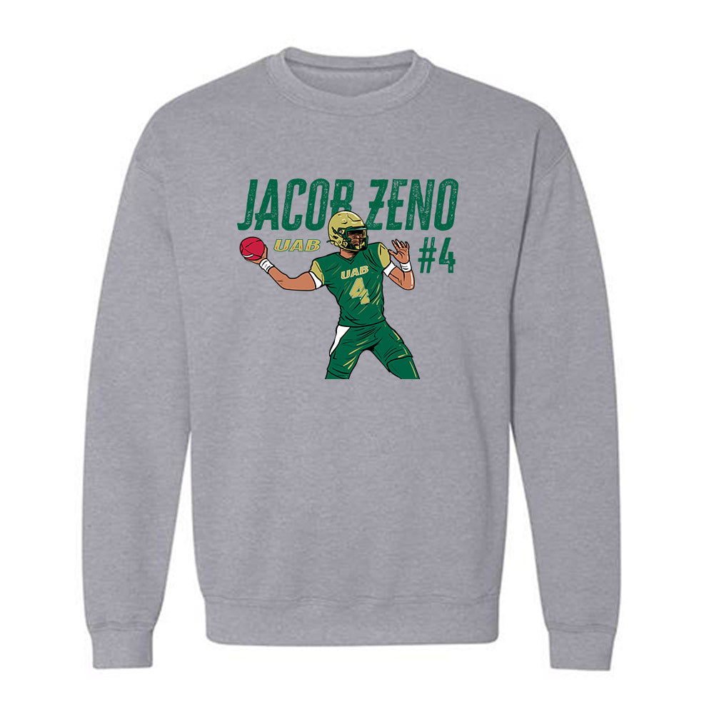 UAB - NCAA Football : Jacob Zeno - Caricature Sweatshirt