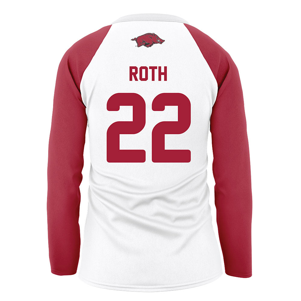 Arkansas - NCAA Women's Volleyball : Ava Roth - White Jersey