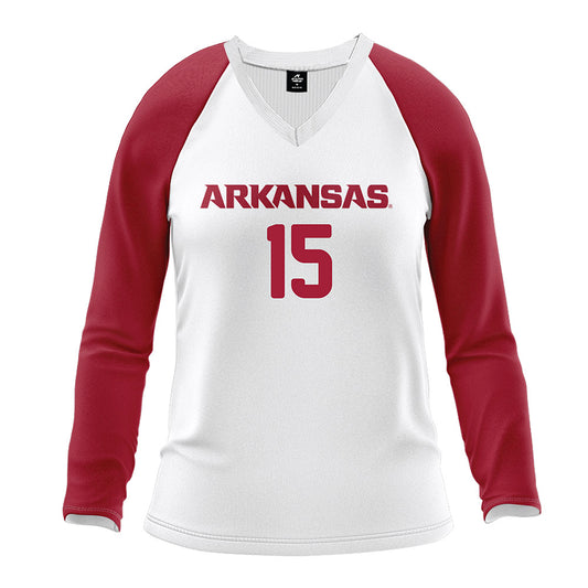 Arkansas - NCAA Women's Volleyball : Courtney Jackson - White Jersey