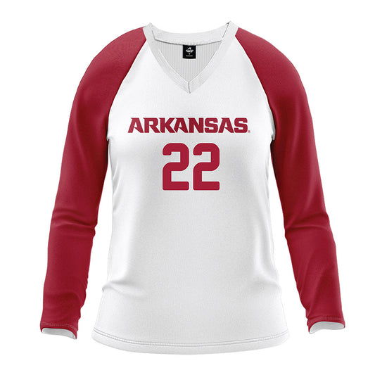 Arkansas - NCAA Women's Volleyball : Ava Roth - White Jersey