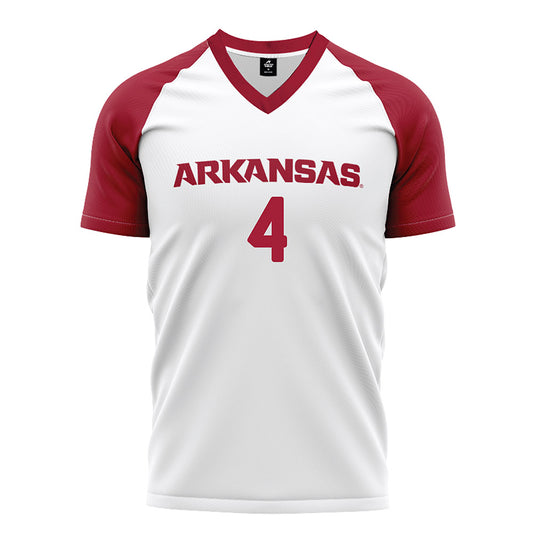 Arkansas - NCAA Women's Soccer : Kate Carter - White Jersey