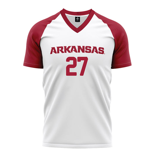 Arkansas - NCAA Women's Soccer : Kacie Laurie - White Jersey