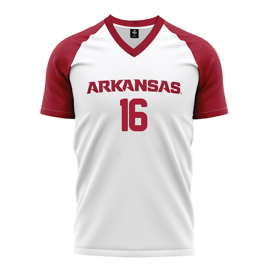Arkansas - NCAA Women's Soccer : Anna Podojil - White Jersey