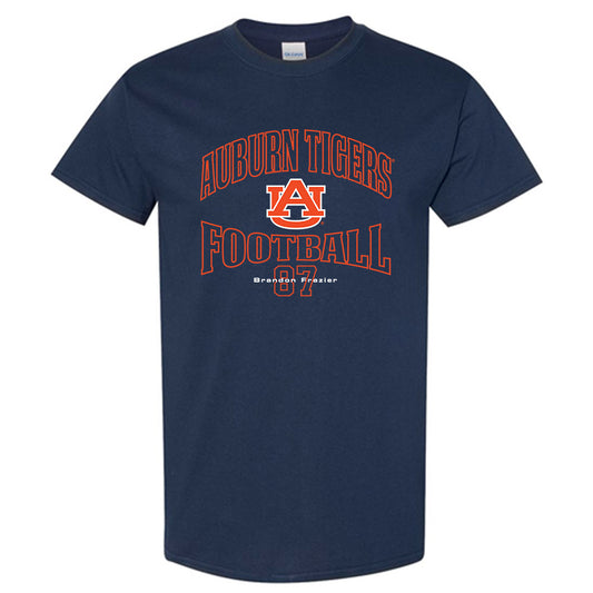 Auburn - NCAA Football : Brandon Frazier - Navy Classic Fashion Shersey Short Sleeve T-Shirt