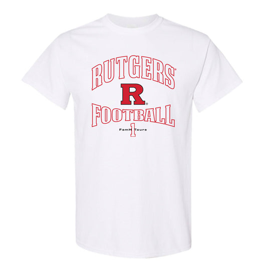 Rutgers - NCAA Football : FamH Toure - White Classic Fashion Shersey Short Sleeve T-Shirt
