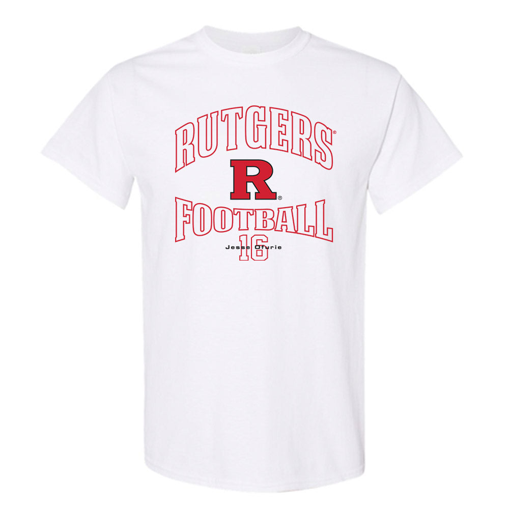 Rutgers - NCAA Football : Jesse Ofurie - White Classic Fashion Shersey Short Sleeve T-Shirt