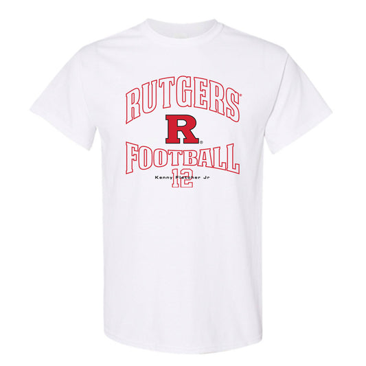 Rutgers - NCAA Football : Kenny Fletcher Jr - White Classic Fashion Shersey Short Sleeve T-Shirt