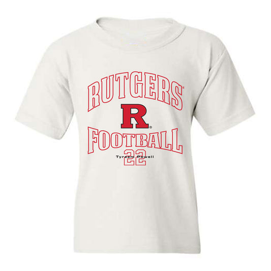 Rutgers - NCAA Football : Tyreem Powell - White Classic Fashion Shersey Youth T-Shirt