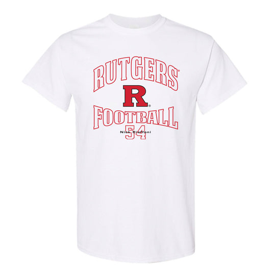 Rutgers - NCAA Football : Nick Ciaffoni - White Classic Fashion Shersey Short Sleeve T-Shirt