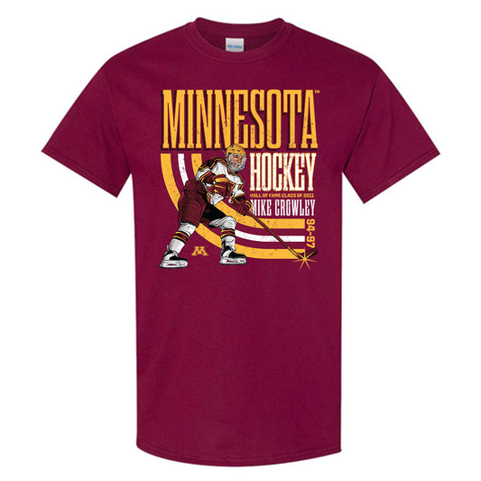 Minnesota - NCAA Men's Ice Hockey : Mike Crowley - T-Shirt Individual Caricature