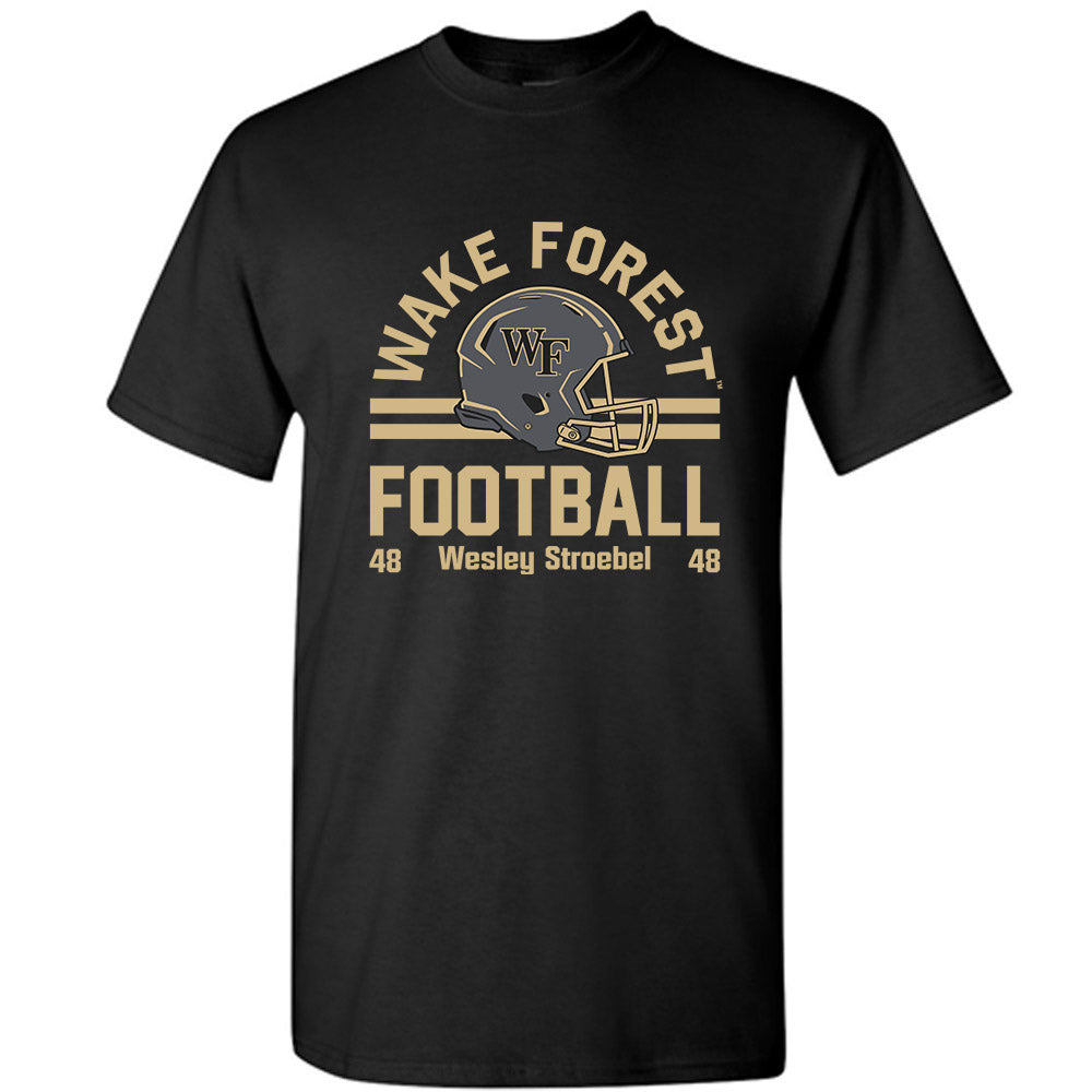 Wake Forest - NCAA Football : Wesley Stroebel - Black Classic Fashion Shersey Short Sleeve T-Shirt