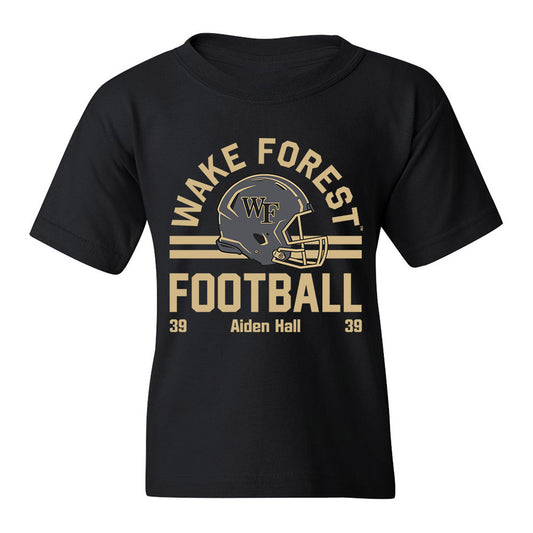 Wake Forest - NCAA Football : Aiden Hall - Black Classic Fashion Shersey Youth T-Shirt