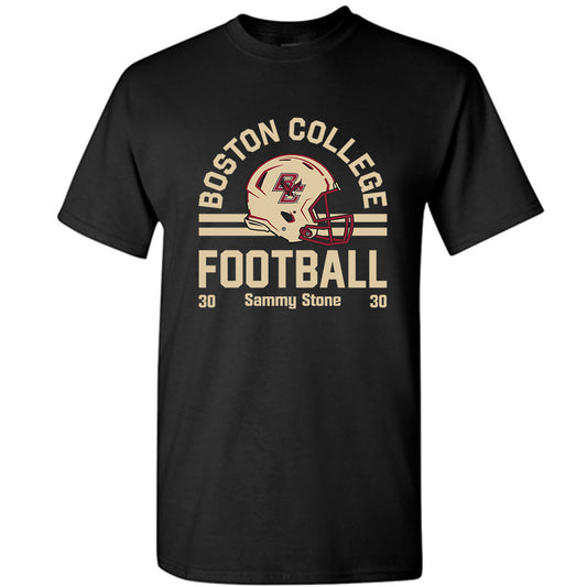 Boston College - NCAA Football : Sammy Stone - Black Classic Fashion Short Sleeve T-Shirt