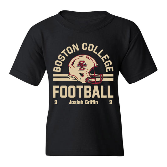 Boston College - NCAA Football : Josiah Griffin - Black Classic Fashion Youth T-Shirt