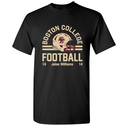 Boston College - NCAA Football : Jalon Williams - Black Classic Fashion Shersey Short Sleeve T-Shirt