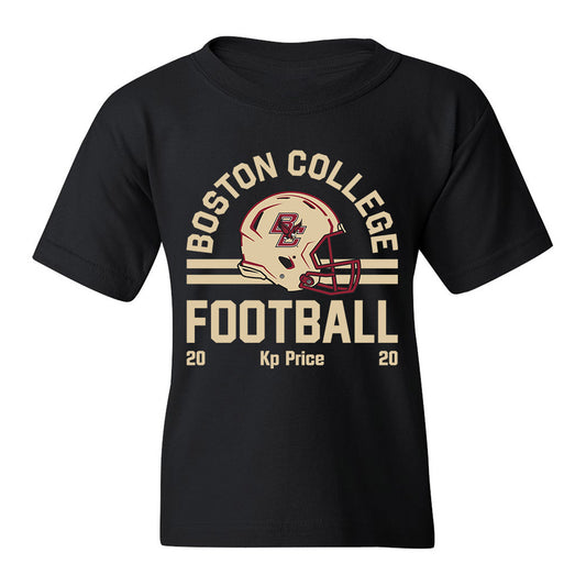 Boston College - NCAA Football : Kp Price - Black Classic Fashion Youth T-Shirt