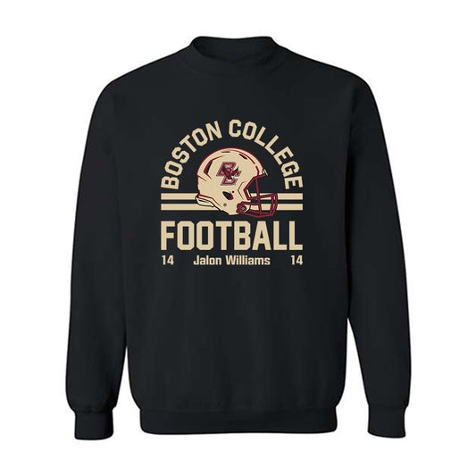 Boston College - NCAA Football : Jalon Williams - Black Classic Fashion Shersey Sweatshirt